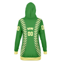 Load image into Gallery viewer, Personalized Long Hoodie Green & Yellow