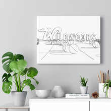 Load image into Gallery viewer, Art Sketch Wall Art Print Sunset Wildwood Crest New Jersey Sign