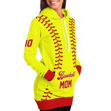 Load image into Gallery viewer, Softball Personalized Long Hoodie Yellow