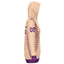 Load image into Gallery viewer, Personalized Long Hoodie Coral & Purple