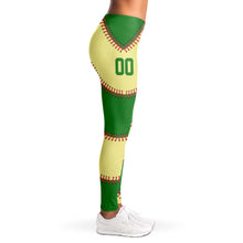 Load image into Gallery viewer, Personalized Leggings Green and Yellow