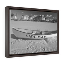 Load image into Gallery viewer, Black and White Photography Wall Art Print Lifeboat Beach Cape May NJ