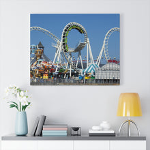 Load image into Gallery viewer, Canvas Print Wildwood Jersey Shore Morey's Piers Amusement Park View