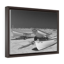 Load image into Gallery viewer, Black and White Photography Wall Art Print Wildwood Crest life guard boats New Jersey beach