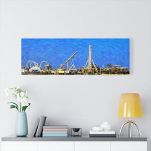 Load image into Gallery viewer, Gouache Digital Art painting Wall Art Print Panoramic Wildwood New Jersey boardwalk