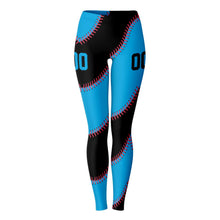 Load image into Gallery viewer, Miami Personalized Leggings Black & Blue