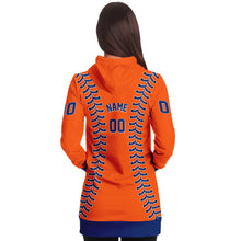 Load image into Gallery viewer, New York Orange Baseball Personalized Longline Hoodie