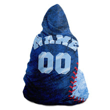 Load image into Gallery viewer, Tampa Bay Baseball Personalized Hooded Blanket Blue