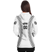 Load image into Gallery viewer, White and Black Personalized Long Hoodie