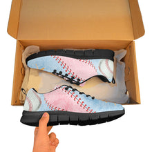 Load image into Gallery viewer, Baseball Sneakers Pale Pink & Blue