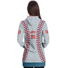 Load image into Gallery viewer, Chicago Personalized Long Hoodie Silver
