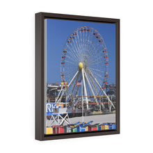 Load image into Gallery viewer, Canvas Print Wildwood Jersey Shore Morey's Piers Amusement Park Rides Ferris Wheel Beach