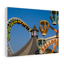 Load image into Gallery viewer, Canvas Print Wildwood Jersey Shore Morey's Piers Amusement Park Rides Ferris Wheel
