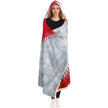Load image into Gallery viewer, Seattle Baseball Personalized Hooded Blanket Red & Silver