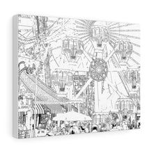 Load image into Gallery viewer, Art Sketch Wall Art Print Morey's Piers Wildwood New Jersey Black & White