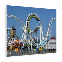 Load image into Gallery viewer, Canvas Print Wildwood Jersey Shore Morey's Piers Amusement Park View