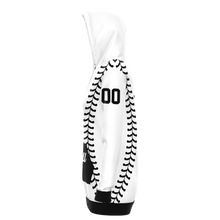 Load image into Gallery viewer, White and Black Personalized Long Hoodie