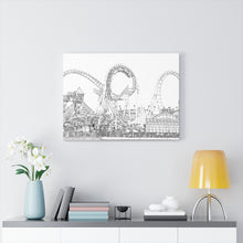 Load image into Gallery viewer, Art Sketch Wall Art Print Moreys Piers Wildwood NJ Beach Decor Beach View