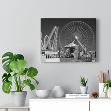 Load image into Gallery viewer, Wildwood New Jersey Amusement Park Black and White Photography Wall Art Print