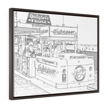 Load image into Gallery viewer, Art Sketch Wall Art Print North Wildwood Boardwalk NJ Tramcar