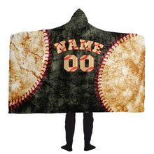 Load image into Gallery viewer, San Francisco Baseball Personalized Hooded Blanket Black & Tan