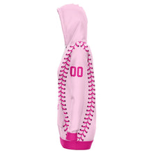 Load image into Gallery viewer, Barbie Baseball Personalized Long Hoodie Light Rose