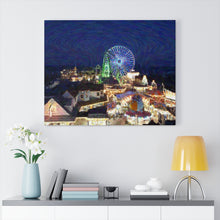 Load image into Gallery viewer, Gouache Digital Art painting Wall Art Print Morey's Piers Wildwood New Jersey Skyline