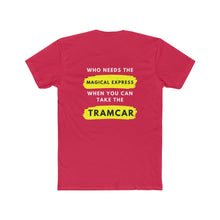 Load image into Gallery viewer, Men's Cotton Crew Tee Shirt Wildwood NJ Magical express VS The Wildwood Tramcar