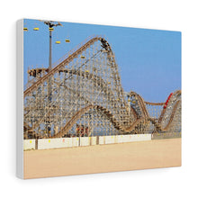 Load image into Gallery viewer, Wildwood Wooden Roller Coaster Watercolor Painting Wall Art Print