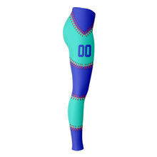 Load image into Gallery viewer, Personalized Leggings Blue and Turquoise