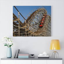 Load image into Gallery viewer, Roller Coaster Cartoon Art Wall Decor Art WIldwood Painting Carnival Decor