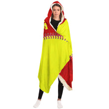 Load image into Gallery viewer, Softball Baseball Personalized Hooded Blanket Red & Yellow
