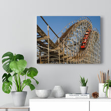 Load image into Gallery viewer, Canvas Print Wildwood Jersey Shore Morey's Piers Roller Coaster