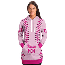 Load image into Gallery viewer, Barbie Baseball Personalized Long Hoodie Light Rose