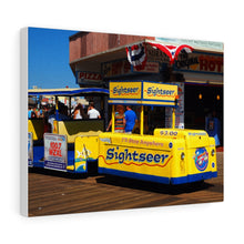 Load image into Gallery viewer, Canvas Print Wildwood New Jersey Shore Boardwalk Tramcar