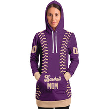 Load image into Gallery viewer, Personalized Long Hoodie Purple & Coral