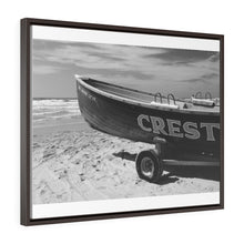 Load image into Gallery viewer, Wildwood Crest Lifeguard Boat Black and White Photography Wall Art Print