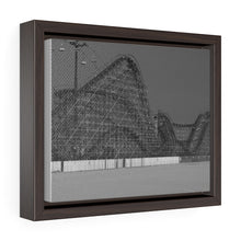 Load image into Gallery viewer, Wildwood Wooden Roller Coaster Black and White Photography Wall Art Print