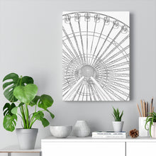 Load image into Gallery viewer, Black & White Art Sketch Wall Art Print Morey's Piers Amusement Park Wildwood Ferris Wheel