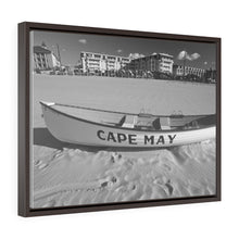 Load image into Gallery viewer, Black and White Photography Wall Art Print Lifeboat Beach Cape May NJ