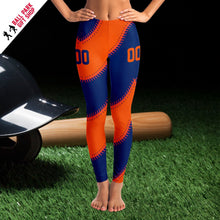 Load image into Gallery viewer, New York Personalized Leggings Blue & Orange