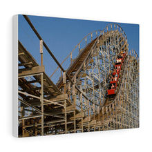 Load image into Gallery viewer, Canvas Print Wildwood Jersey Shore Morey's Piers Roller Coaster