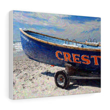 Load image into Gallery viewer, Gouache Digital Art painting Wall Art Print Wildwood Crest Beach Boat
