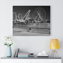 Load image into Gallery viewer, Black and White Photography Wall Art Print Wildwood Jersey Shore Ocean View