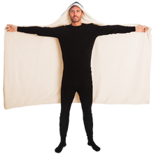 Load image into Gallery viewer, Baseball Gift Ideas New York Baseball Personalized Hooded Blanket Blue & White