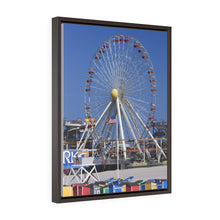 Load image into Gallery viewer, Canvas Print Wildwood Jersey Shore Morey's Piers Amusement Park Rides Ferris Wheel Beach