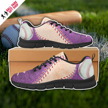 Load image into Gallery viewer, Baseball Sneakers Purple and Coral