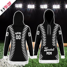 Load image into Gallery viewer, Black and white Personalized Long Hoodie