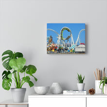 Load image into Gallery viewer, Watercolor Painting Wall Art Print Wildwood Moreys Piers Beach Sky
