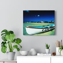 Load image into Gallery viewer, Watercolor Painting Wall Art Print Wildwood Crest life guard boats New Jersey beach
